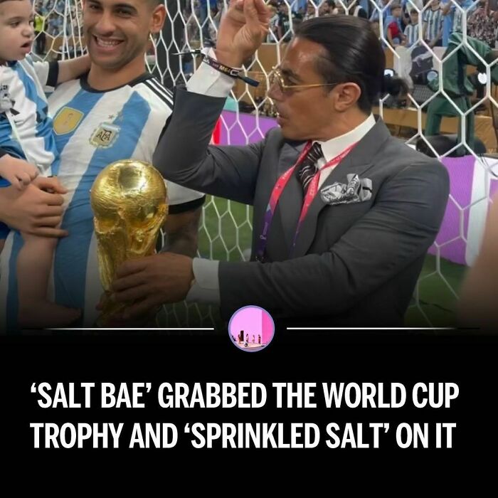 SALT BAE' GRABBED THE WORLD CUP TROPHY AND 'SPRINKLED SALT' ON IT