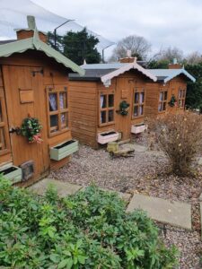 Elderly cats in Shropshire Cat Rescue shelter can live out their golden years in cozy little cottages